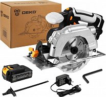 Циркулярная пила аккумуляторная DEKO DKCS20 Laser 20В 165мм 1*2.0Ач 063-4205 Циркулярная пила аккумуляторная DEKO DKCS20 Laser 20В 165мм 1*2.0Ач 063-4205