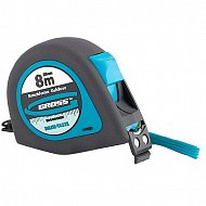 Рулетка "Ergonomisch", 8 м x 25 мм, магнитный обрезиненный зацеп Gross Рулетка "Ergonomisch", 8 м x 25 мм, магнитный обрезиненный зацеп Gross