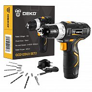 Аккумуляторная дрель-шуруповерт DEKO GCD12DU3 SET2 FU-Li-Ion + оснастка 13 шт, 12В, 1х1.5Ач, з/у 063-4146 Аккумуляторная дрель-шуруповерт DEKO GCD12DU3 SET2 FU-Li-Ion + оснастка 13 шт, 12В, 1х1.5Ач, з/у 063-4146