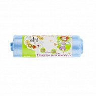 Пакеты для мусора 30 л х 30 шт, голубые, Россия Elfe