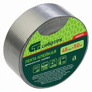 Лента клейкая армированная, 48 мм х 50 м, серебро Сибртех Лента клейкая армированная, 48 мм х 50 м, серебро Сибртех