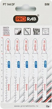 Полотна для электролобзика по металлу, европ. хвостовик, сталь Bi-metal,  24 зубьев/дюйм, L=75mm, 5 шт