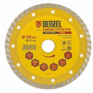 Диск алмазный, отрезной Turbo, 150 х 22,2 мм, сухая резка Denzel Диск алмазный, отрезной Turbo, 150 х 22,2 мм, сухая резка Denzel